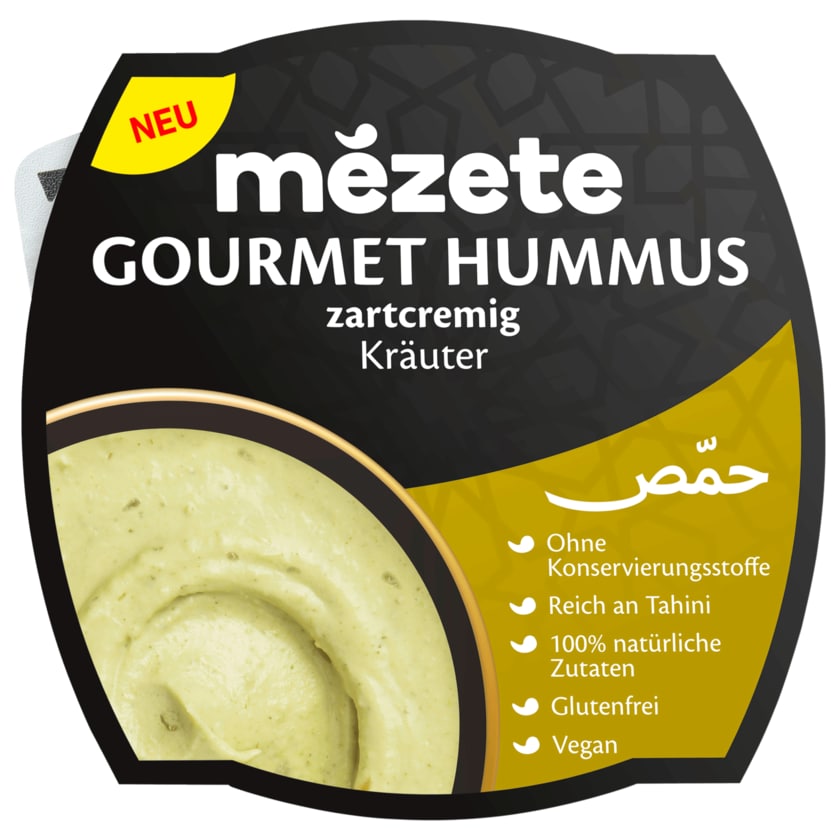 Mezete Gourmet Hummus Kräuter zartcremig glutenfrei vegan 215g